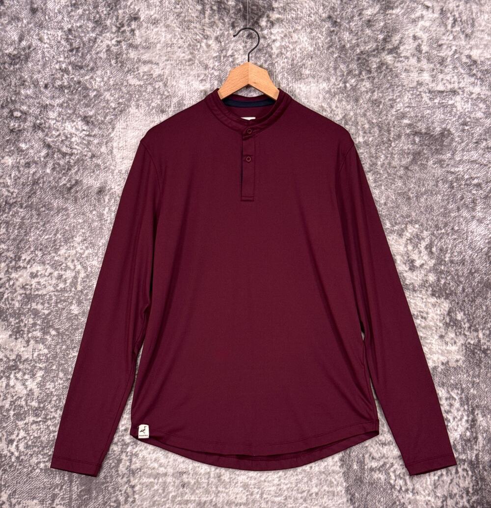 Mantra Catalyst Long Sleeve Polo Medium Mens Burgundy Red